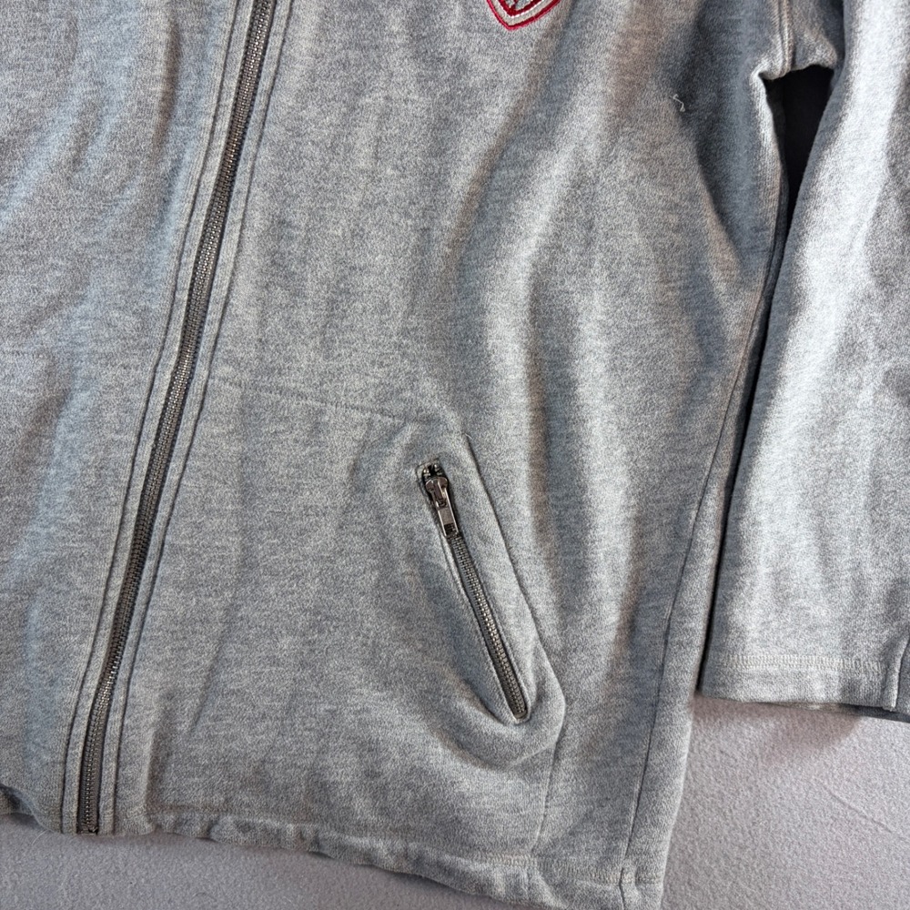 Warner Bros Studio Store Looney Tunes Embroidered Zip Hoodie Gray Womens Medium - Picture 5 of 7